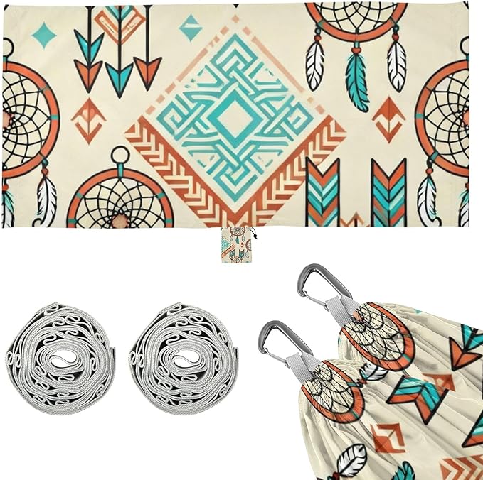 Bohemian Dreamcatcher Hammocks with Tree Straps Swing Hammock for Indoor Outdoor Patio