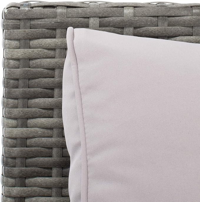 Safavieh PAT7516B Collection Vellor Grey 4-Piece Outdoor Living Patio Set, Grey/Grey
