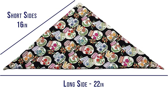 Hammock for Bearded Dragons, Mini Sugar Skulls Fabric with Suction Cup Hooks