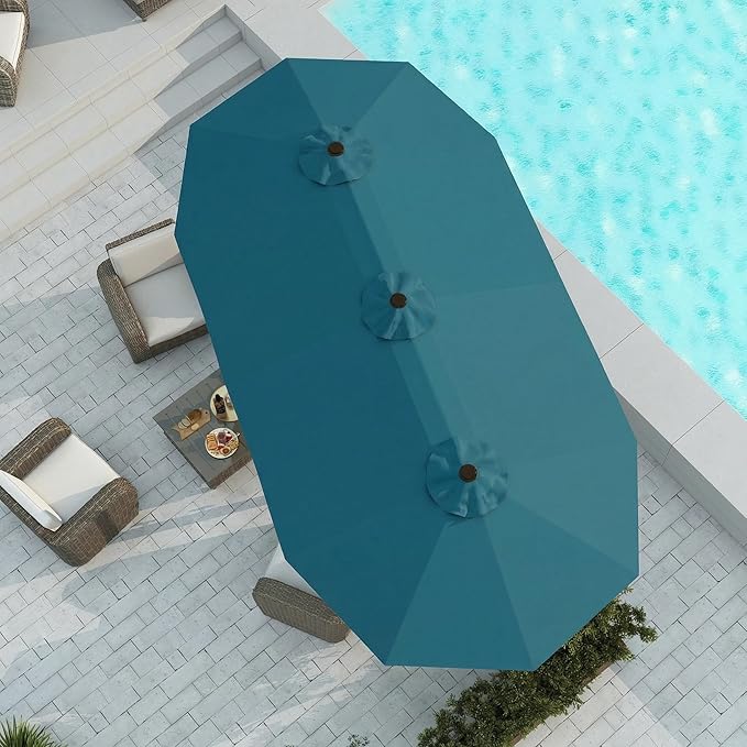 15FT Large Patio Umbrella with Base Included