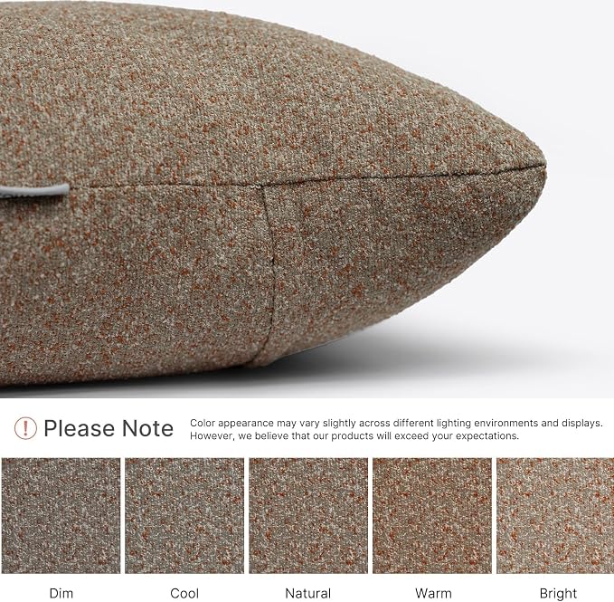 Outdoor Lumbar Pillow Set of 2 with Inserts, Outdoor Throw Pillow Water Resistant for Patio Furniture, 12x20 Inch Outdoor Pillows with Removable Zipper Cover