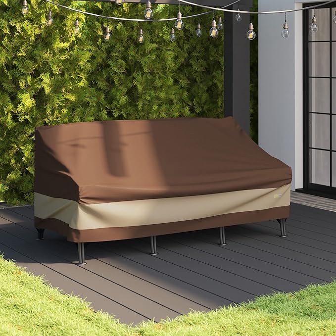 DUCKCOVERS Ultimate Waterproof Patio Sofa Cover,Outdoor Couch Cover with All Weather Protection,Patio Furniture Covers with Attachment Strap,77"W x 35"D x 35"H,Outdoor Sofa-Cover,(Pack of 4)