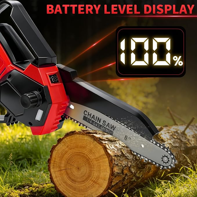 2-in-1 8 Inch Electric Pole Saw for Milwaukee 18V Battery, Brushless Cordless Mini Chainsaw with Extension Pole & 3 Chains, Auto Oiler, 14.5 FT Max Reach for Tree Trimming Branch Cutting (No Battery)