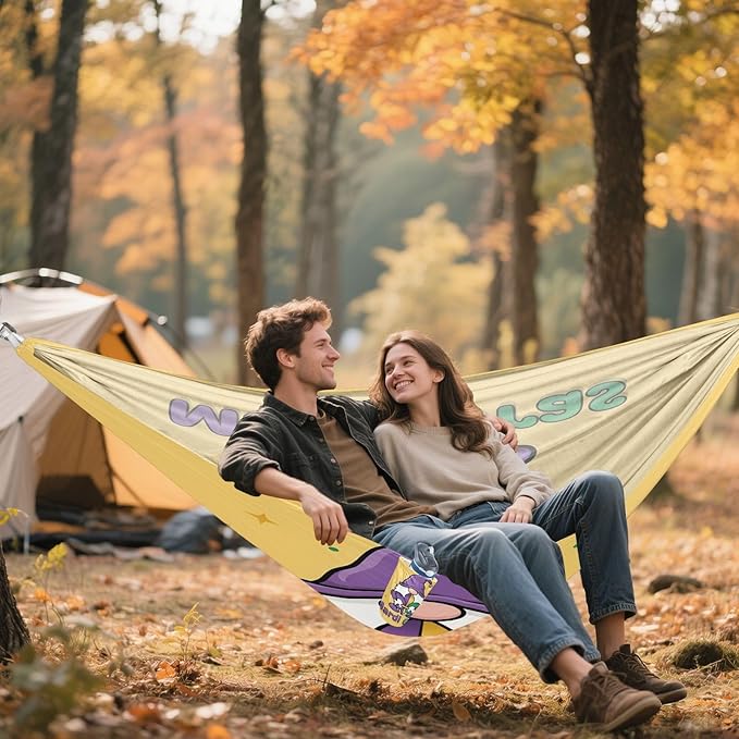 Hammocks for Outside Mardi Gras Gnome Camping Hammock Portable Hammocks with Tree Straps and Carry Bag Camping Accessories for Hiking Beach Outdoor