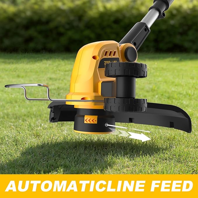 ZEGJAW 2-in-1 Leaf Blower + 12-Inch 20v Cordless String Trimmer Combo Kit, 8 Pcs Replacement Spools, 2x2.0Ah Batteries & Charger Included, for Lawn, Garden,Yard, etc