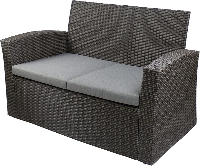 4-Piece Georgetown Resin Wicker Outdoor Patio Conversation Set with Cushions