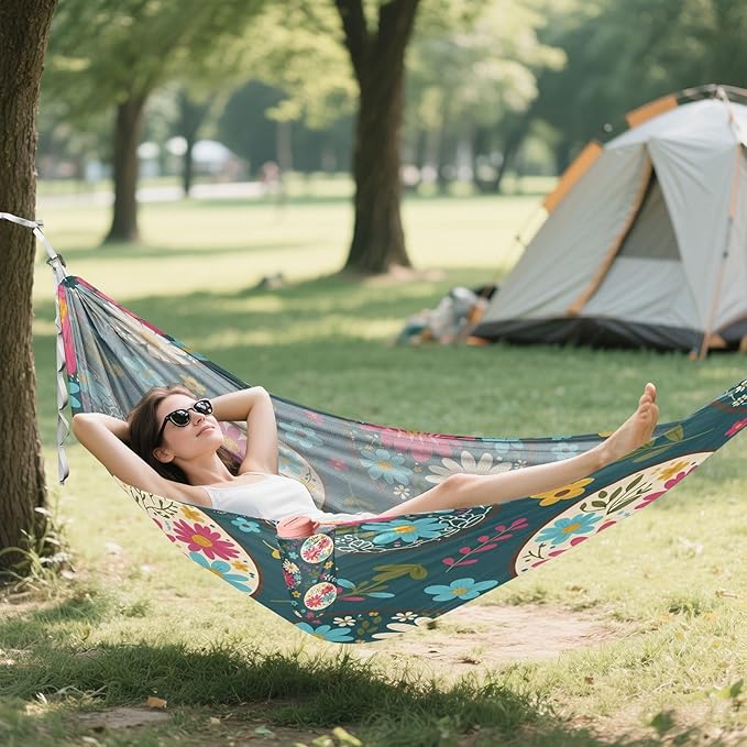 Hammocks for Outside Easter Eggs Camping Hammock Portable Hammocks with Tree Straps and Carry Bag Camping Accessories for Hiking Beach Outdoor