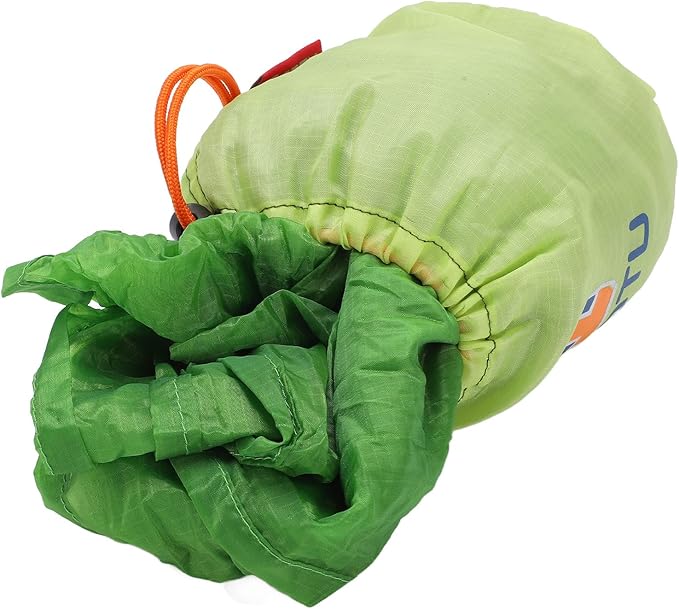 Portable Parachute Camping Hammock, Lightweight Outdoor Hammock with Aluminum Snap Hooks and Storage Bag for Hiking, Travel, and Picnics, 200kg Load Capacity (Grass Green)