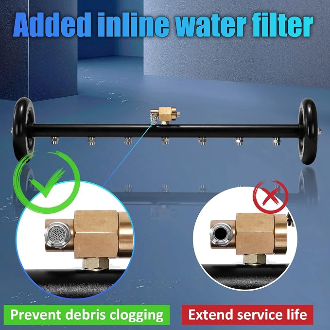 Tool Daily Dual-Function Undercarriage Cleaner 24 Inch, Water Broom for Pressure Washer with 7 Nozzles, Undercarriage Pressure Washer Attachment with 3 Extension Wands, 4000 PSI