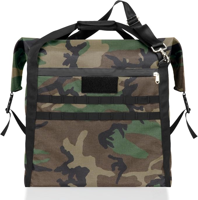 Xtreme Sight Line ~ AQUA G CUBƎ 50 Waterproof Faraday Bag for Small to Medium Generators and Electronics ~ Protects Against EMP/CME/EMF/RF ~ Diamond Form Farday Interior ~ Woodland Camo