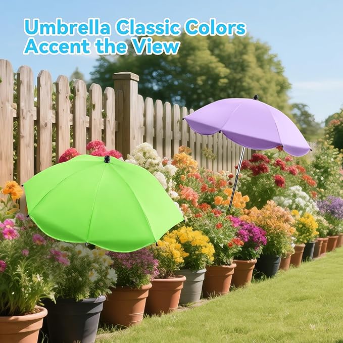 Plant Umbrellas for Outdoor Plants, 26" Larger Plant Shade for Potted Plants and Garden Beds, 40" Adjustable Angle Sun Protection Shade Cover Garden Umbrella for Plants, Flowers, Vegetables
