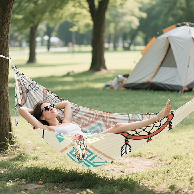 Bohemian Dreamcatcher Hammocks with Tree Straps Swing Hammock for Indoor Outdoor Patio