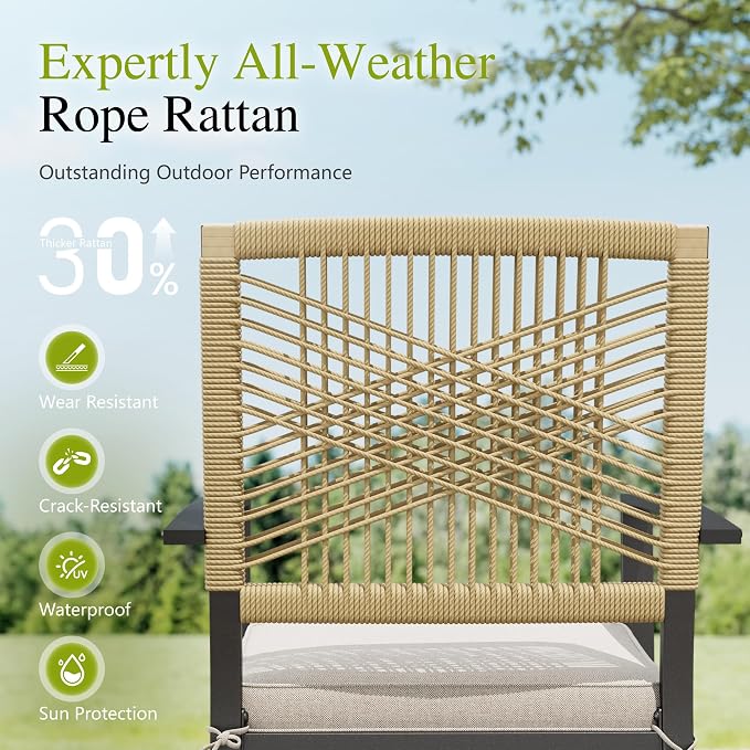 Sophia & William 9pc Patio Dining Set, 67" Round Table, Wicker Chairs | Outdoor Dining Set for 8, Round Patio Dining Table Set with Patio Wicker Chairs for Garden, Porch, Backyard, Deck