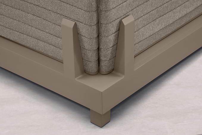 PURPLE LEAF Patio Furniture Set L-Shaped Outdoor Couch with 9.6" Thick Cushion and Soft Pillows 5 Piece Outdoor Sectional Sofas Modern Patio Conversation Sets for Yard Porch Deck Poolside, Khaki