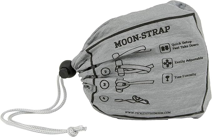 Ticket to the Moon Hammock Hanging Suspension Accessories - Quality Tested, Fair Trade, Handmade & Durable: Nautical Ropes, Straps Webbing, Carabiners, Ridgeline (Organizer), Hanger for Concrete Walls