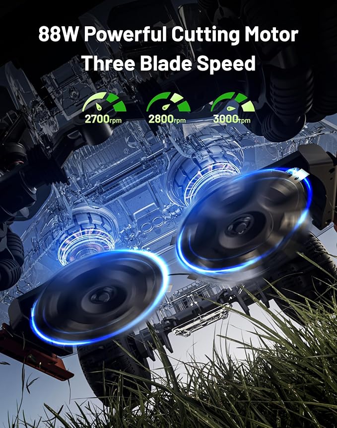 Mammotion LUBA 3 AWD 1500 Robot Lawn Mower with Garage (Ship Separately), 0.37 Acre, 360° LiDAR+Dual-Camera AI Vision, All-Wheel-Drive for 80% Slopes, 15 Multi-Zone Management, Cut Height 1.0"-2.7"