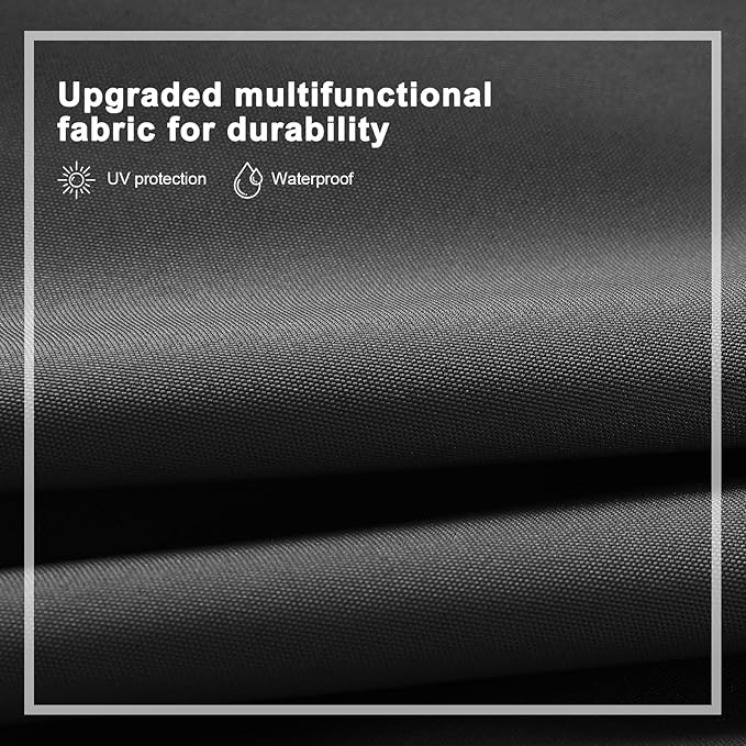ABCCANOPY Solar Led Patio Umbrellas 3-Tiers 10FT (Dark Gray)
