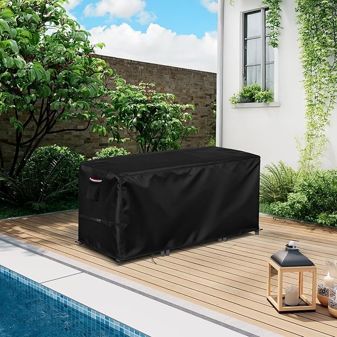 TheElves Bar Cover 41", Outdoor Bar Height Table Covers Waterproof, Heavy Duty Cover for Patio Dining Set, Bar Stools, High Top Table and Wicker Furniture - 41"L x 20"W x 38"H