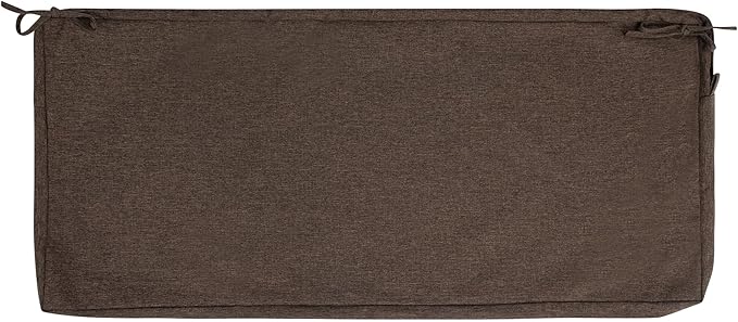 FUNHOME Outdoor Cushion Covers,48" x 18" x 3", No Insert! Patio Cushion Covers Replacemet,Water Resistant Patio Bench Loveseat Cushion Covers 1 Pack, Brown(Covers ONLY)