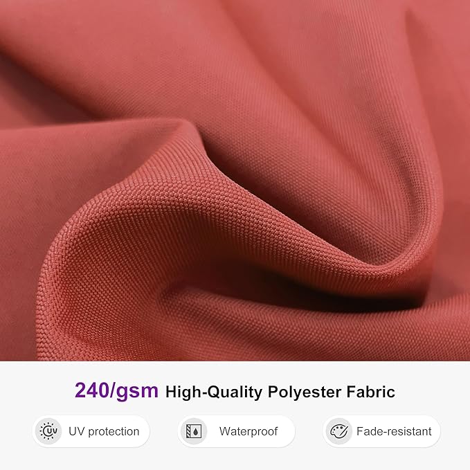 PURPLE LEAF 11ft Patio Umbrella Outdoor Round Umbrellas Large Cantilever Umbrella Windproof Offset Umbrellas Heavy Duty Sun Umbrella for Garden Deck Pool Patio, Brick Red