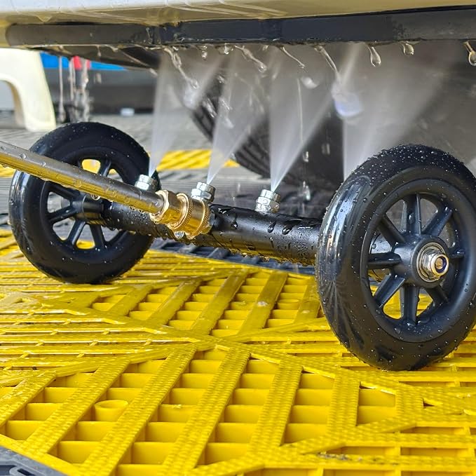 Tool Daily Pressure Washer Undercarriage Cleaner 16 Inch, Undercarriage Pressure Washer Attachment, Under Car Wash with 2 Extension Wands, 4000 PSI