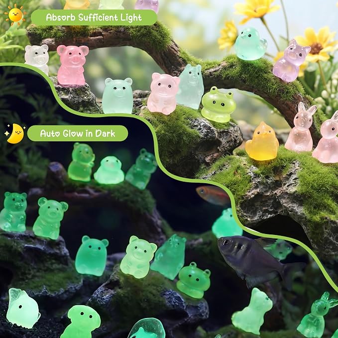 220pcs Mini Resin Animals - Resin Animals Mystery Bags,Individually Wrapped Blind Bags Tiny Animal Figurines for Dollhouse, Fairy Garden, Aquarium, Party Favors & DIY Craft Decor