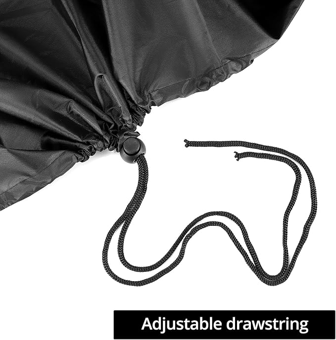 QWORK Round Patio Furniture Cover, Waterproof 210D Oxford Fabric, 72'' Diameter x 43'' Height with Adjustable Drawstring