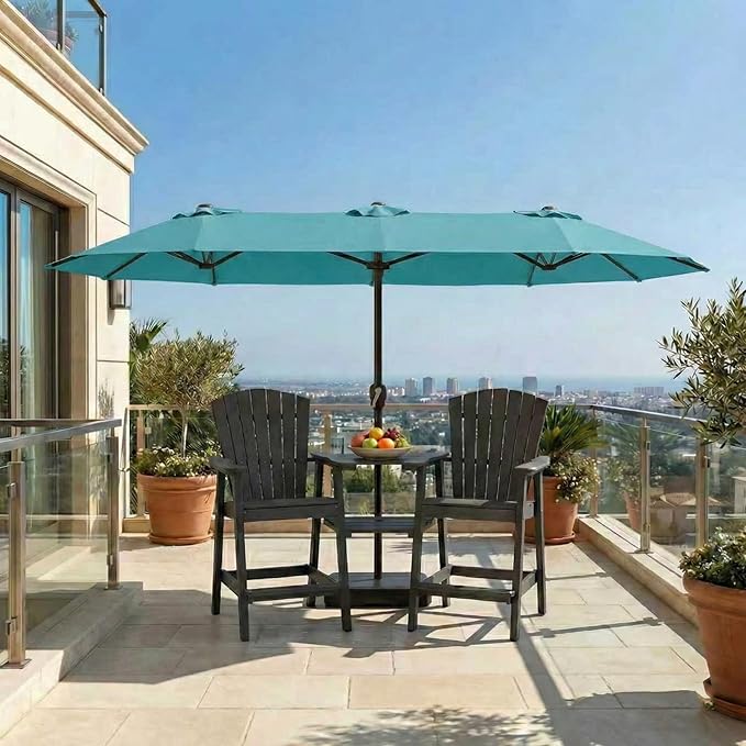 15FT Large Patio Umbrella with Base Included