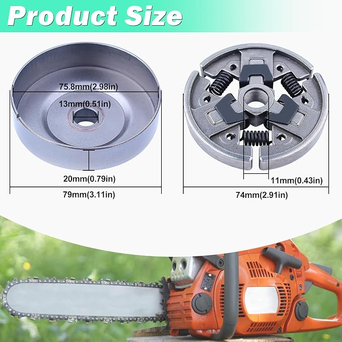 3/8" 7T Sprocket Clutch Drum Oil Pump Kit for Stihl MS290 MS310 MS390 Chainsaw, Clutch Drum with Oil Pump Worm Gear Spark Plug Replacement Parts 1125 160 2002, 1125 640 2000, 1127 160 2051