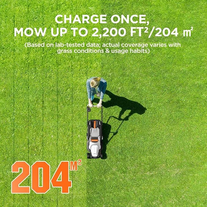 Litheli Cordless Lawn Mower 13 Inch, U20 Handy+ 20V Electric Lawn Mowers for Garden, Yard and Farm, 5 Heights Adjustment, Light Weight, 4.0Ah Portable Battery Included