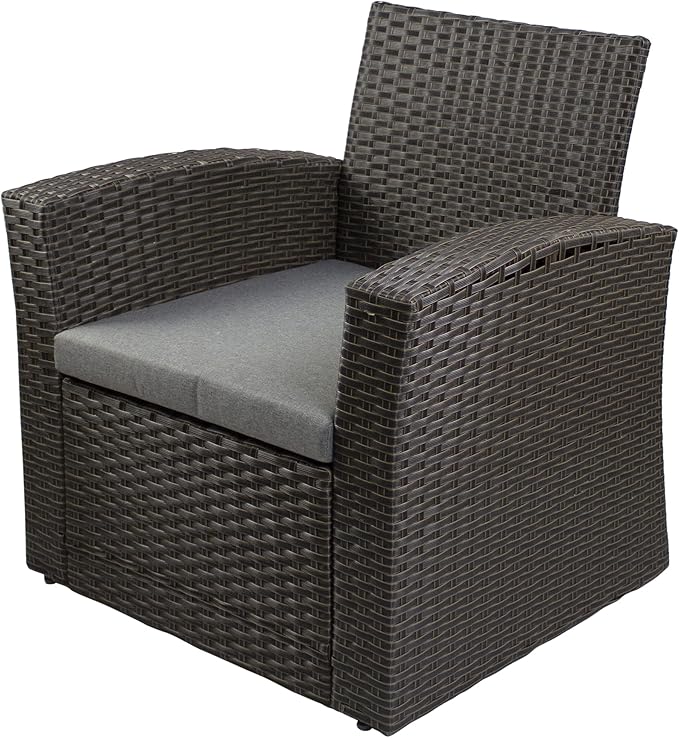 4-Piece Georgetown Resin Wicker Outdoor Patio Conversation Set with Cushions