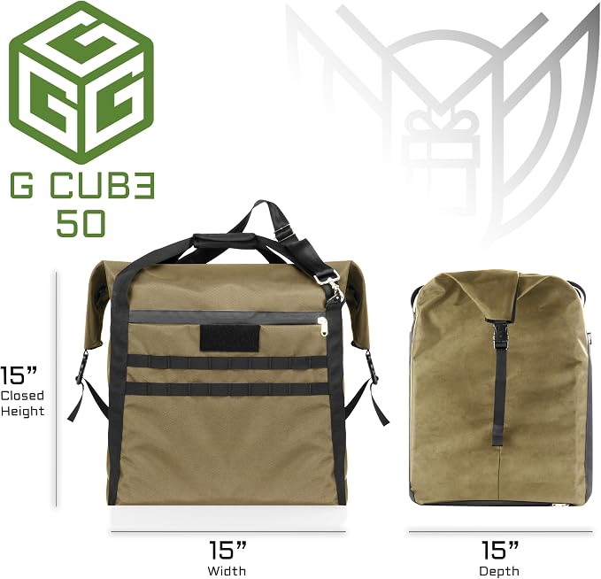 Xtreme Sight Line ~ G CUBƎ 50 Faraday Bag + LITE Faraday Bag Combo for Small to Medium Generators and Electronics ~ Protects Against EMP/CME/EMF/RF ~ Coyote Brown Combo