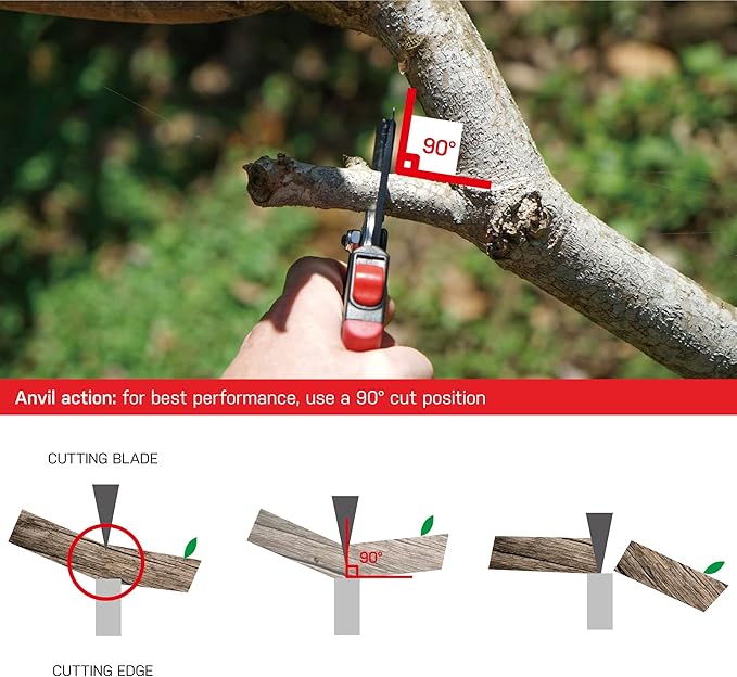 Eden 39000 Heavy Duty Adjustable Anvil Pruning Shears for Gardening, Hand Pruners, Stem Cutter, Branch Trimmer, Garden Clippers