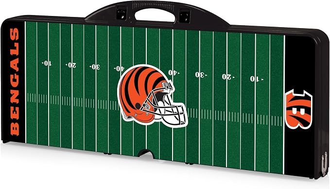 PICNIC TIME NFL Picnic Table Portable Folding Table with Seats and Umbrella