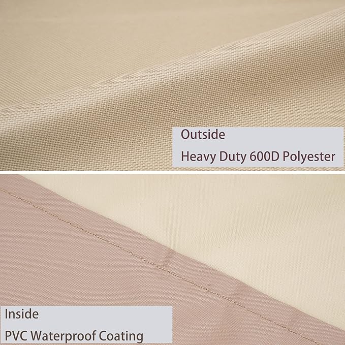 Patio Chair Cover, Heavy Duty Waterproof Outdoor Deep Seat Cover, All Weather Protect Lawn Patio Furniture Cover, 2 Pack, Large-40inch, Beige & Brown
