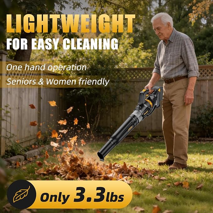 16-Inch Cordless String Trimmer & 600 CFM Leaf Blower Combo Compatible with DEWALT 20V MAX Battery (Tool Only), Brushless Weed Eater Edger with Dual Safety Switch & 3-Speed Turbo Lightweight Blower