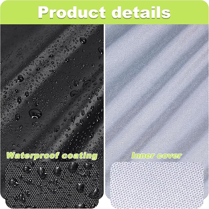 Stacking Outdoor Chair Cover Waterproof, Uranshin Outdoor Patio Furniture Covers Stacked Chairs 210D, Lounge Chair Covers Outdoor Stack Chairs for All Weather Protection, Black, 25"L x 25"W x 47”H