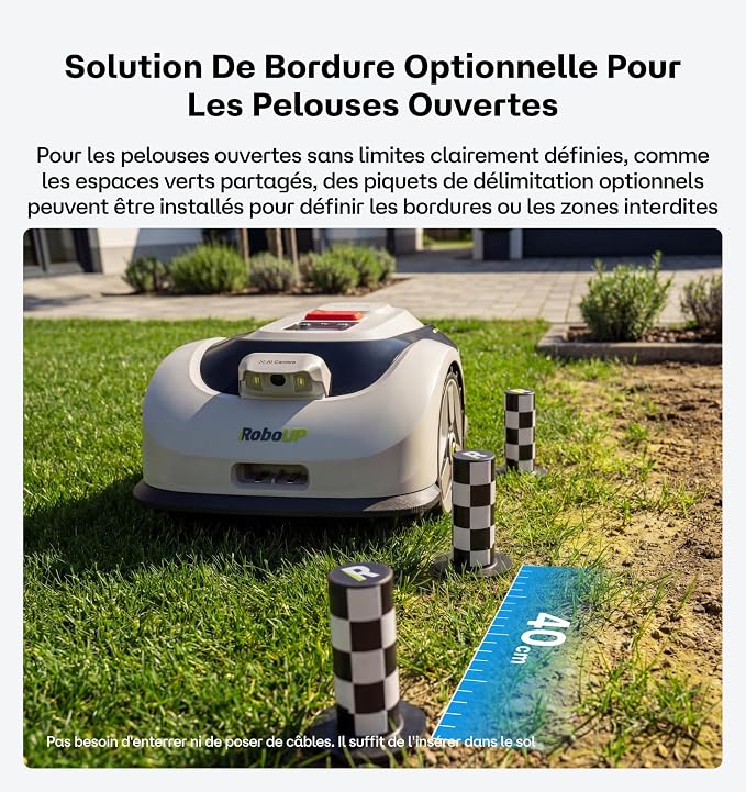 Raccoon 2 SE Robot Lawn Mower, Wire-Free Robotic Lawn Mower Without RTK for Max. 0.15 Acre Lawn Area, 1.18"–3.15” Cutting Height, with AI Obstacle Avoidance, 5Ah Fast-Charging Battery for Small Lawns