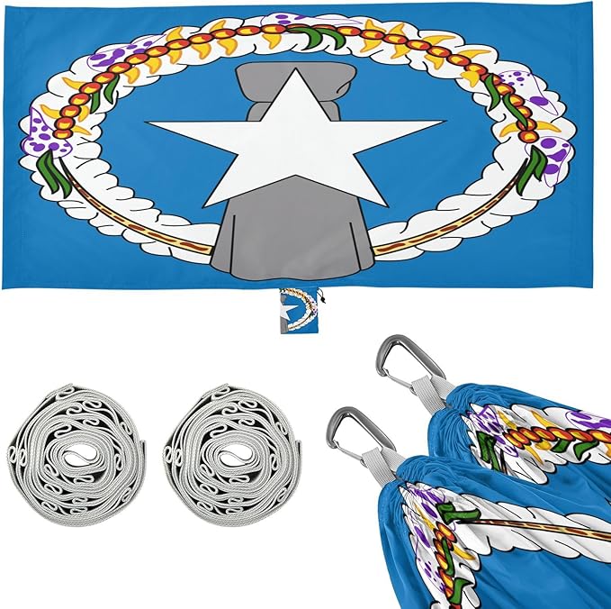 Flag of The Northern Mariana Islands Hammocks with Portabl Carry Bag Backyard Hammock for Indoor Outdoor Patio