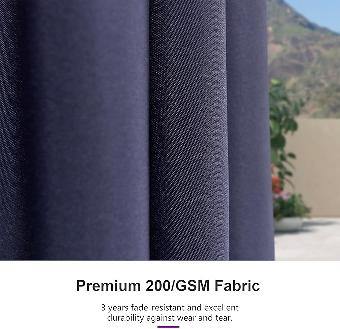 PURPLE LEAF 11' Round Market Umbrella, Patio Umbrella with Base Included, Heavy Duty Outdoor Umbrella, Aluminum Pool Umbrella for Deck, Garden, or Poolside, Navy Blue