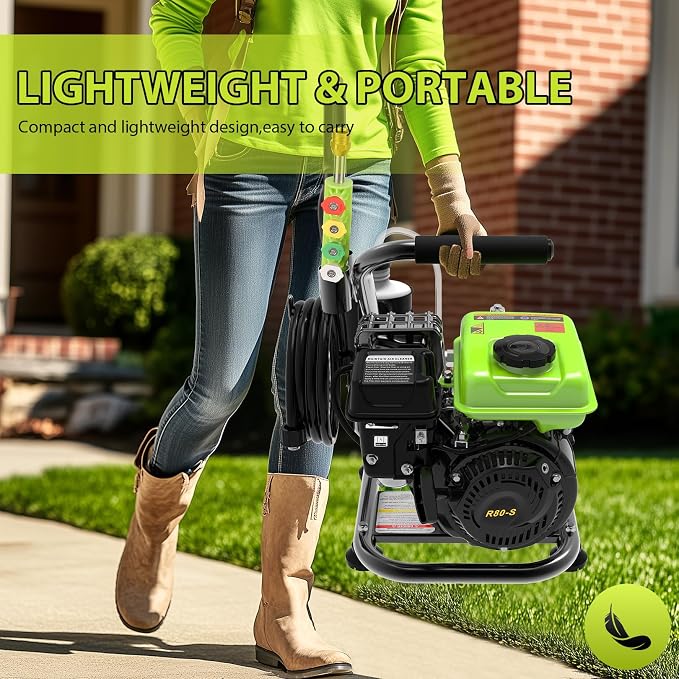 3500PSI Gas Pres*Sure Washer 2.4GPM Gas Po*wer Washer Cleaner 79CC Gas Powered Washing Machine Commercial High Pres*Sure Washer with 25ft Hose&5 Nozzles for Patio Garden Yard Vehicle,EPA/CARB/ETL