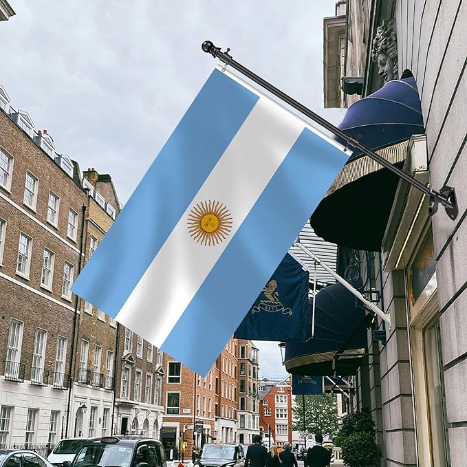 Argentina Flag 3x5 FT Heavy Duty Argentine Flag Double Stitched Vivid Color Fade Proof Outdoor Decor With Brass Grommets(Argentina)