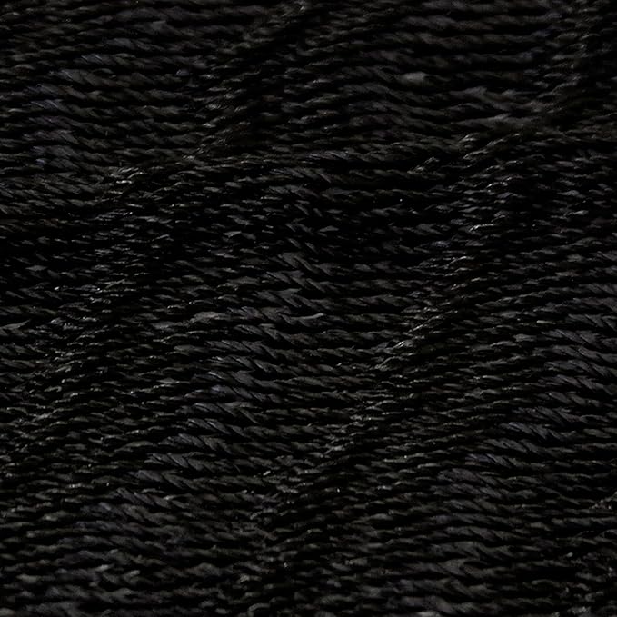 NOVICA Black Hand Woven Nylon Mayan 1 Person Rope Hammock with Hanging Accessories, 'Black Relaxation' (Single)