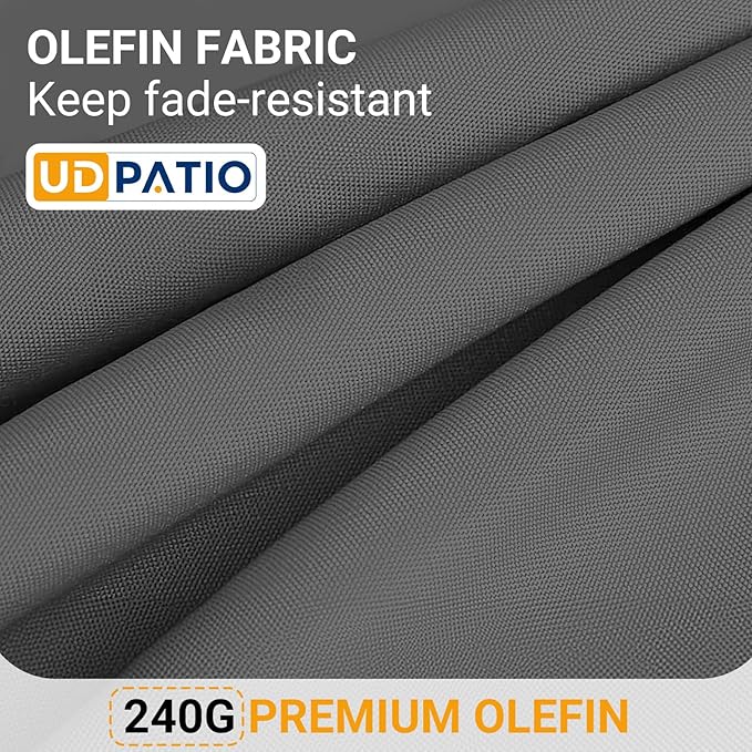 UDPATIO Patio Furniture Set Oversized Aluminum Outdoor Furniture Modern Patio Set, Thickness 5" Cushion Outdoor Seating Set for Balcony(Include Sofa Cover)
