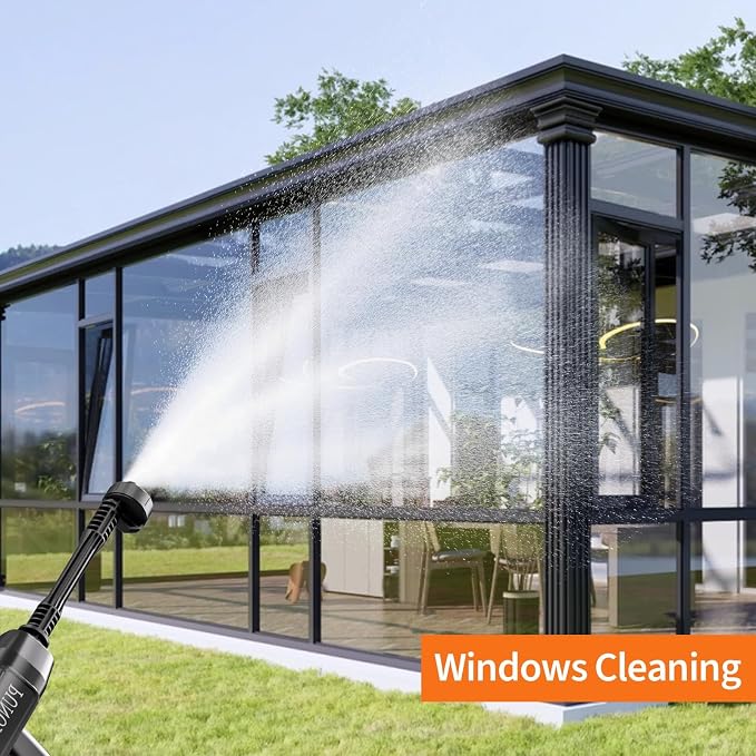 Cordless Portable Washer, Battery Operated Cordless Portable Cleaning Tool, Lightweight Washer Sprayer, 6-in-1 Nozzle,Storage Bag; Handheld Washer; Car Washer for Home, Fence,Camping,Bicycles Cleaning