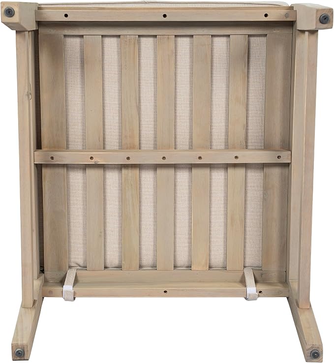 Christopher Knight Home Hugo Acacia Wood Outdoor Patio Furniture Set for 5, V-Shape Patio Sectional Sofa Set with Cushions and Slat Coffee Table, Modern Patio Conversation Set, Light White+Sand