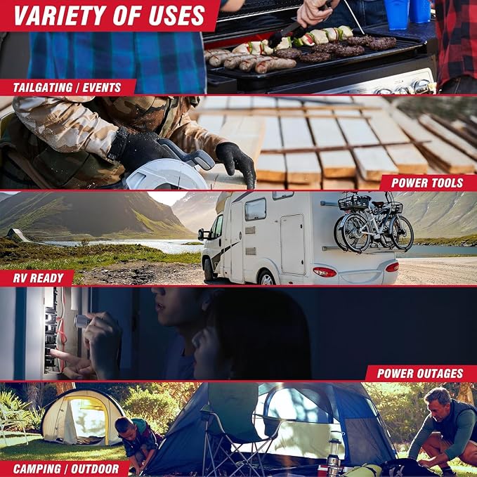 A-iPower Portable Inverter Generator, 2300W RV Ready, EPA & CARB Compliant CO Sensor, Portable Ultra-Light Weight For Backup Home Use, Tailgating & Camping (SUA2301i)