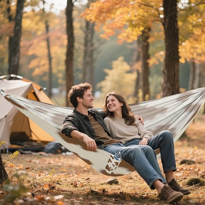 Hammocks for Outside Leopard Pattern Camping Hammock Portable Hammocks with Tree Straps and Carry Bag Camping Accessories for Hiking Beach Outdoor