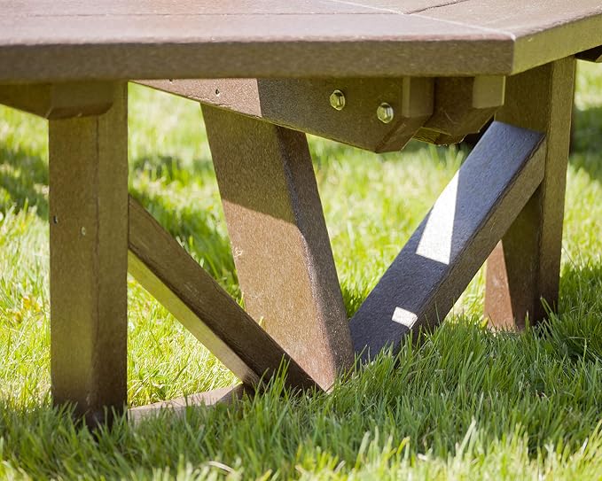 POLYWOOD PH53BL Park 53" Octagon Table, Black