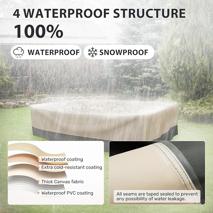 Patio Furniture Covers Waterproof Heavy Duty, 136"x84"x28" Extra Large Outdoor Dining Table and Chair Covers/ Waterproof UV Snow Resistant/ General Purpose Outside Sectional Sofa Set Covers